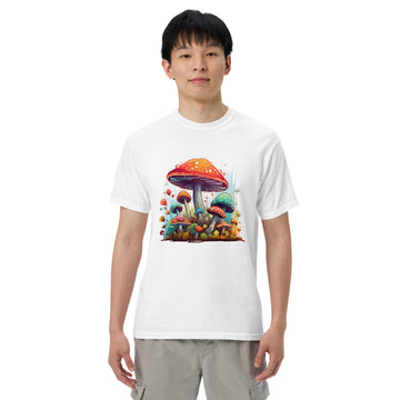 WHIMSICAL MUSHROOM GROVE Unisex Garment-Dyed Heavyweight T-shirt